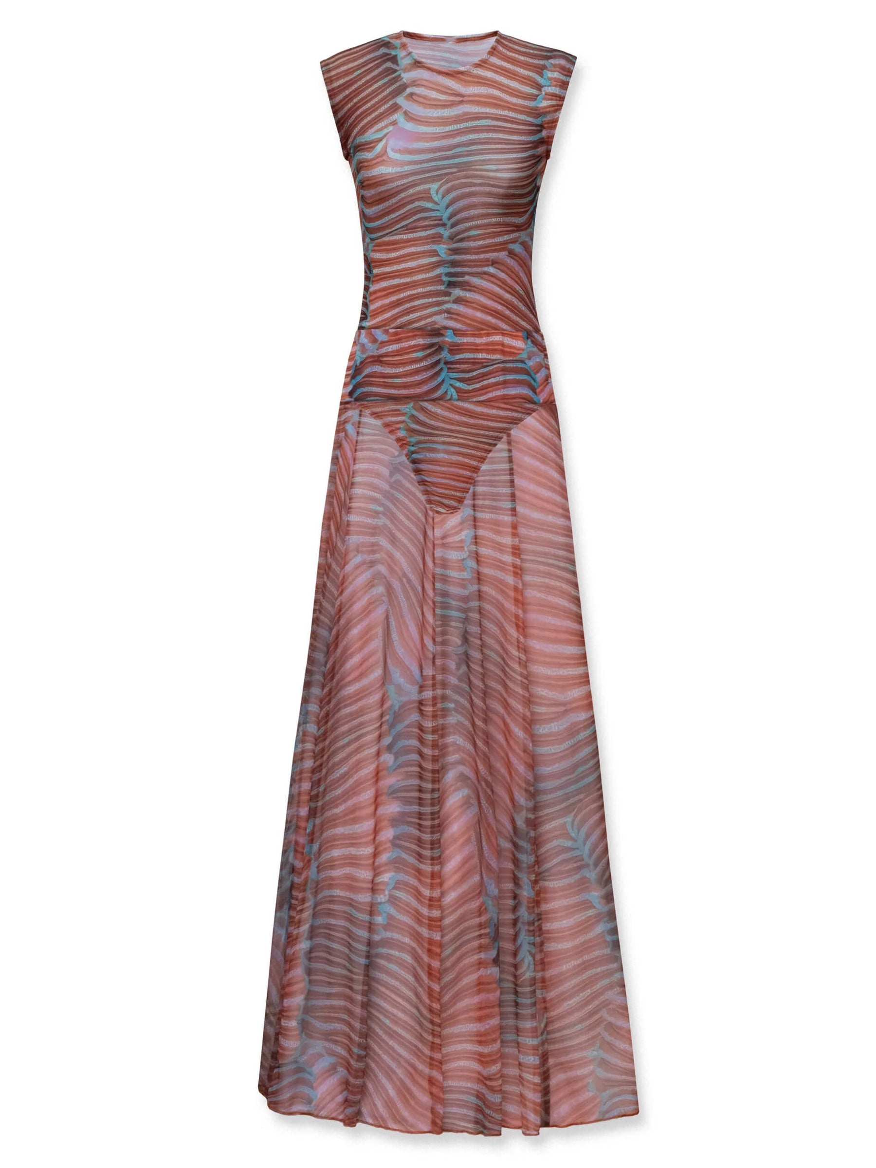 Conjunto Body Mesh e Saia Longa