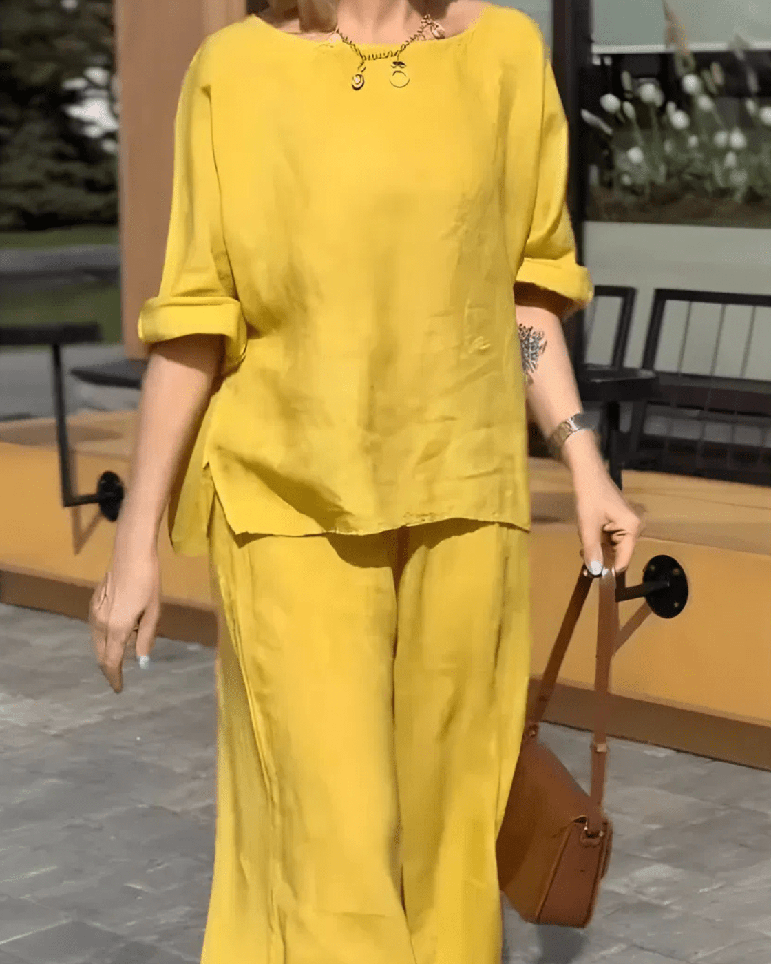 Conjunto Martina | 2 Peças - Linho Premium (Estilo Europeu) - Modazzy