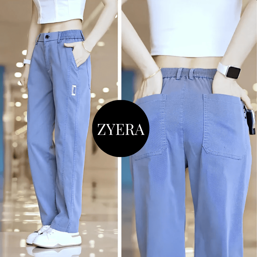 Kit 3 Calças Feminina Aurora - Malha de Seda Gelo e Poliéster - Modazzy
