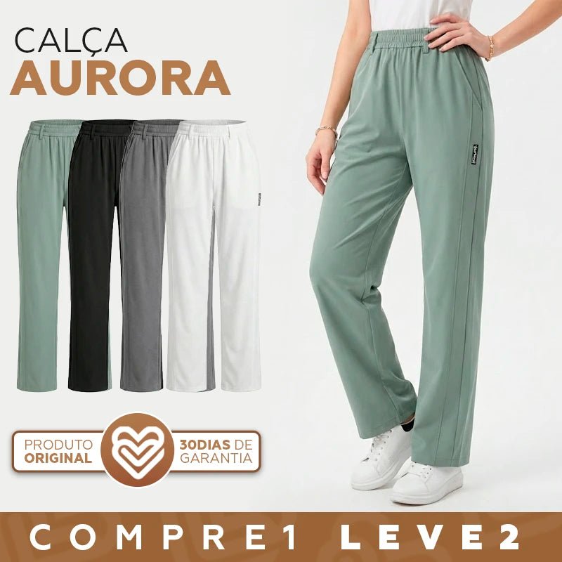 Kit 3 Calças Femininas Aurora em Malha Seda Gelo - Modazzy