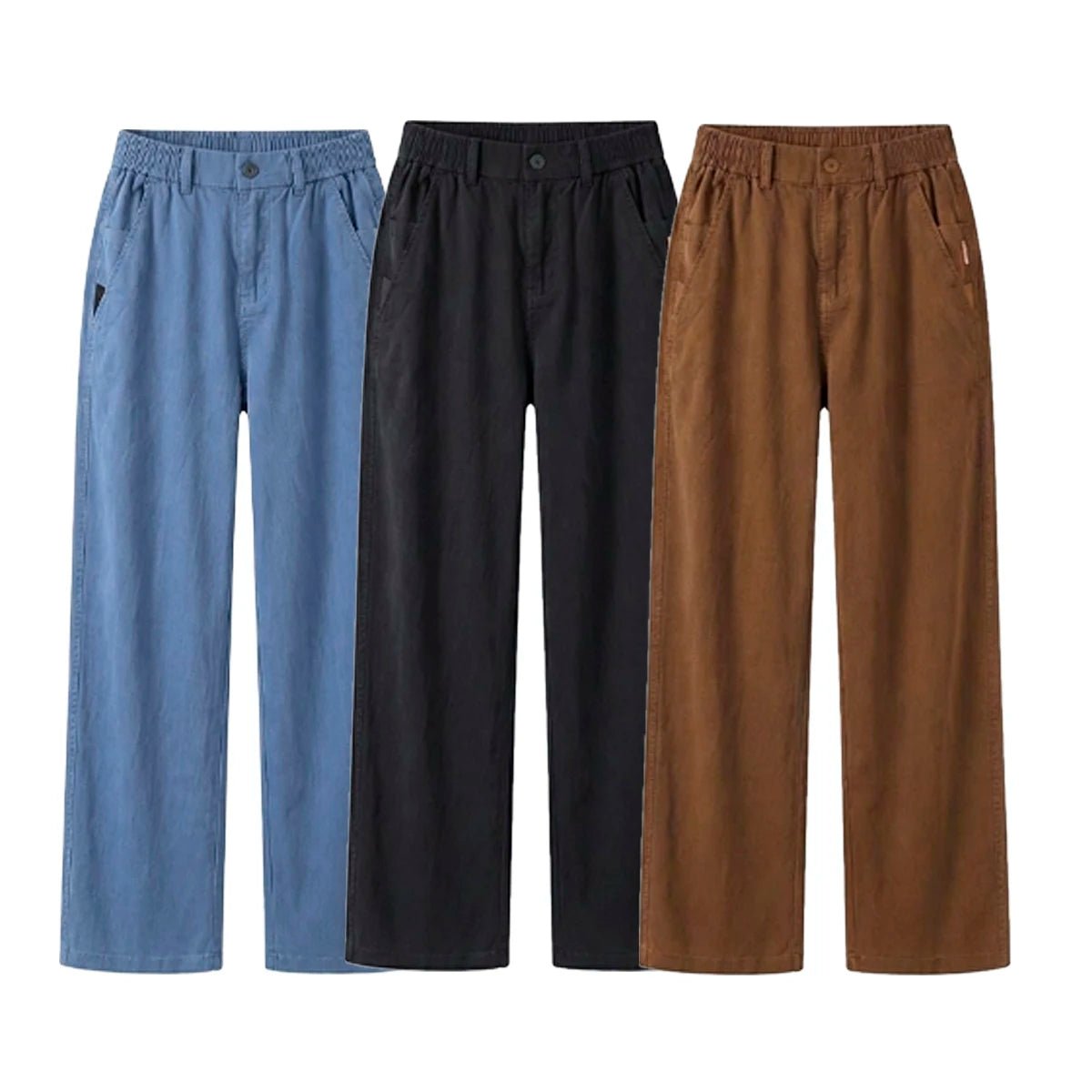 Kit 3 Calças Femininas Santino em Algodão e Seda Gelo - Modazzy