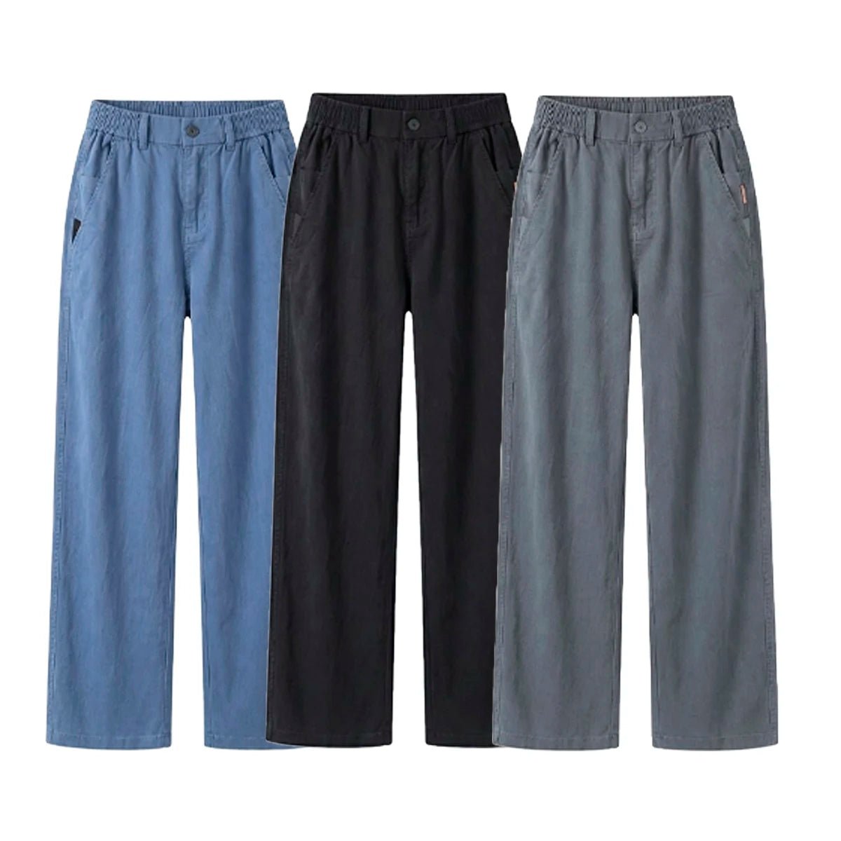 Kit 3 Calças Femininas Santino em Algodão e Seda Gelo - Modazzy