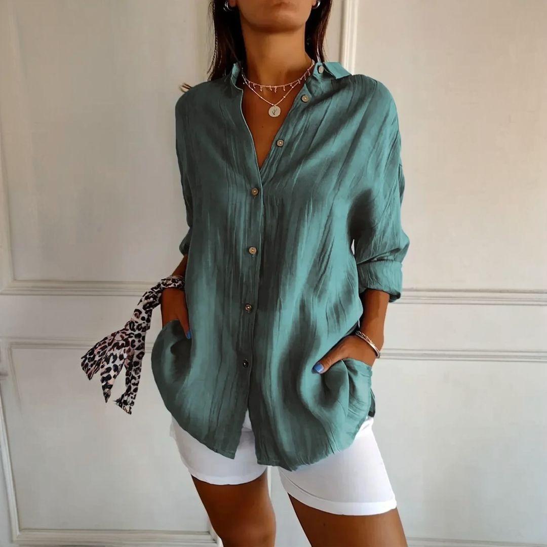Kit 3 Camisas Ibiza em Linho de Algodão – Design Semi Plissado - Modazzy