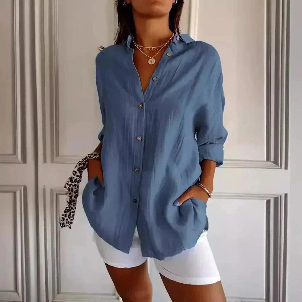 Kit 3 Camisas Ibiza em Linho de Algodão – Design Semi Plissado - Modazzy