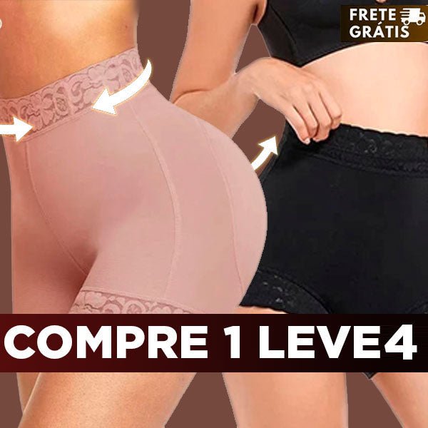 Kit 4 Calcinhas FitLax™ - Empina BumBum - Modazzy
