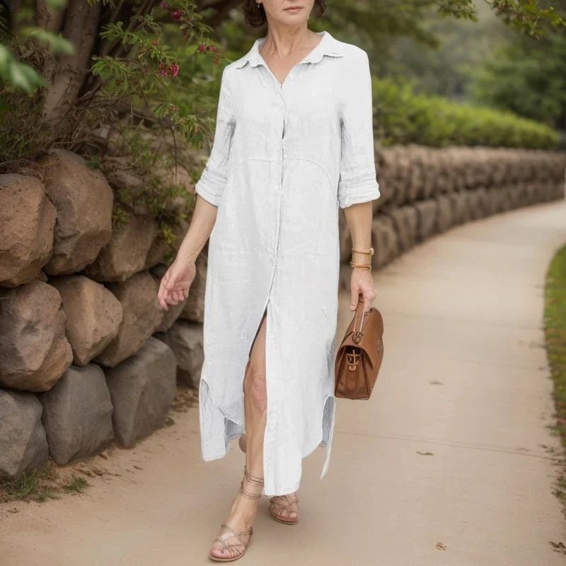 Vestido Camila (Feito em Linho de Algodão) - Modazzy
