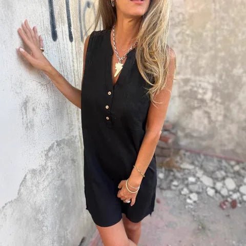 Vestido Charlotte – Sofisticação Europeia em Cada Detalhe - Linho Premium (Leve e Soltinho) - Modazzy