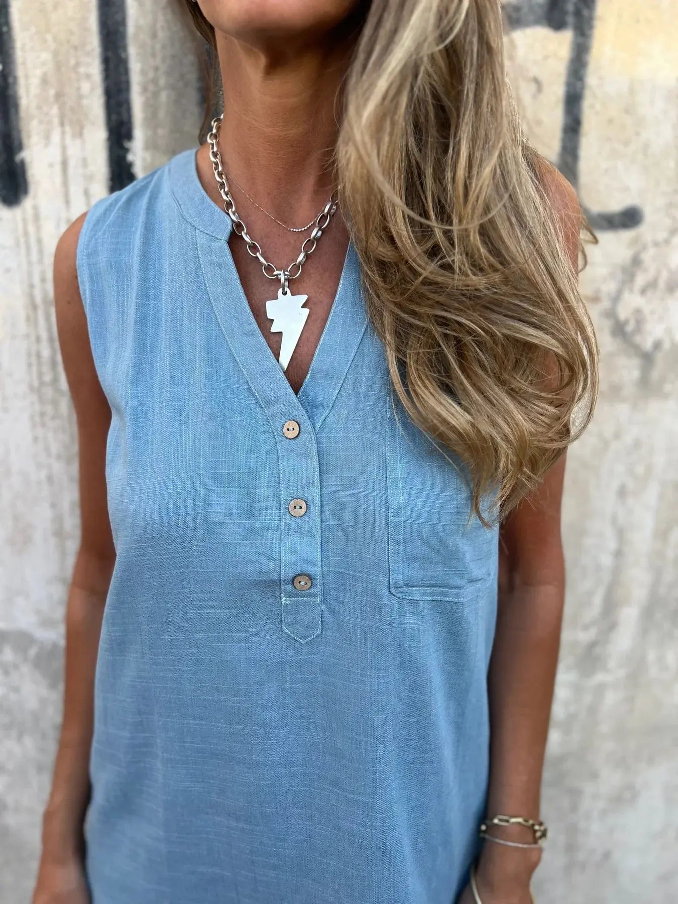 Vestido Charlotte – Sofisticação Europeia em Cada Detalhe - Linho Premium (Leve e Soltinho) - Modazzy