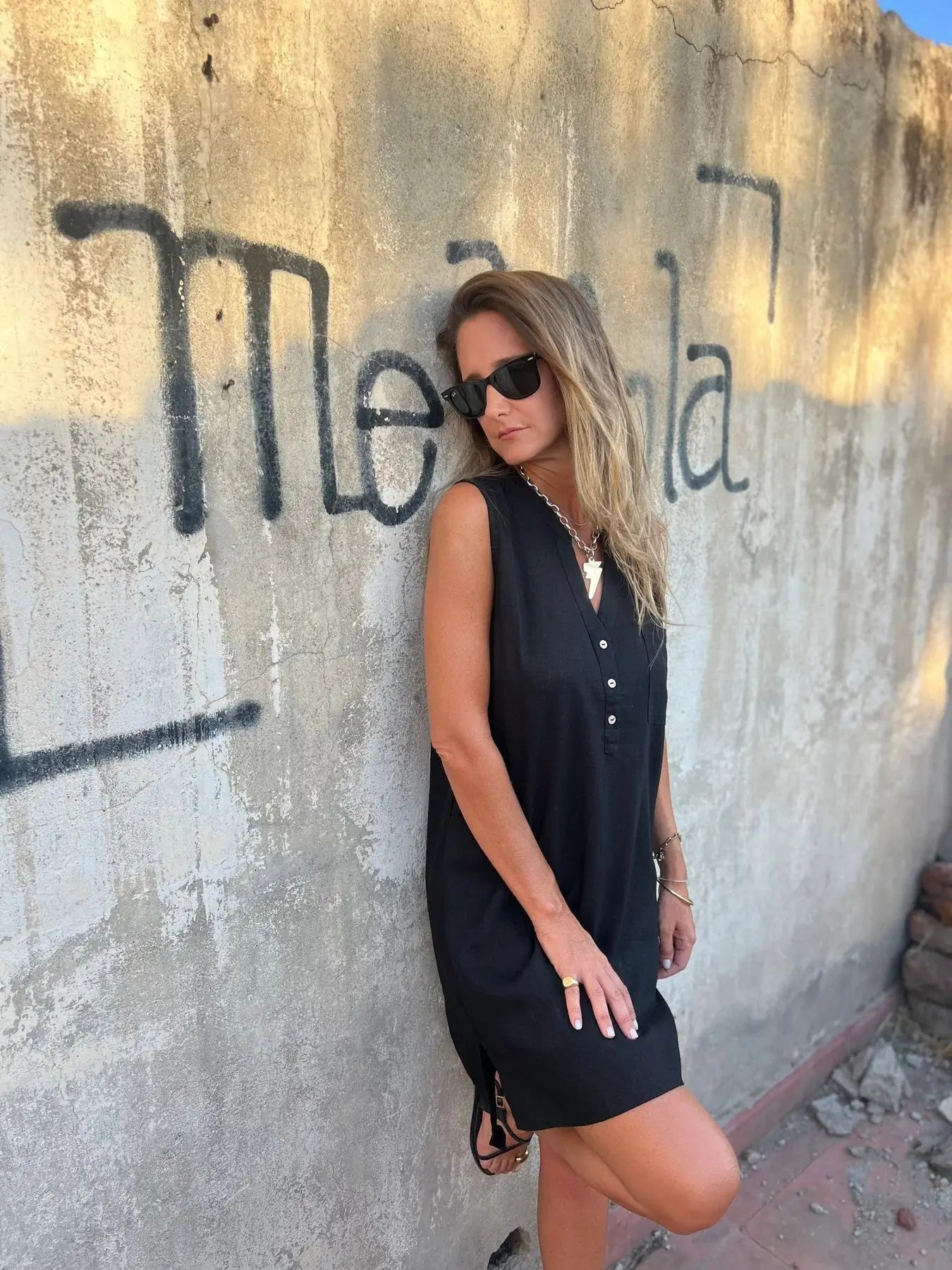 Vestido Charlotte – Sofisticação Europeia em Cada Detalhe - Linho Premium (Leve e Soltinho) - Modazzy