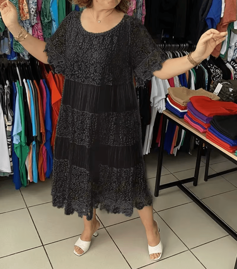 Vestido Karmella - De Renda Leve e Soltinho (Verão 2026) - Modazzy