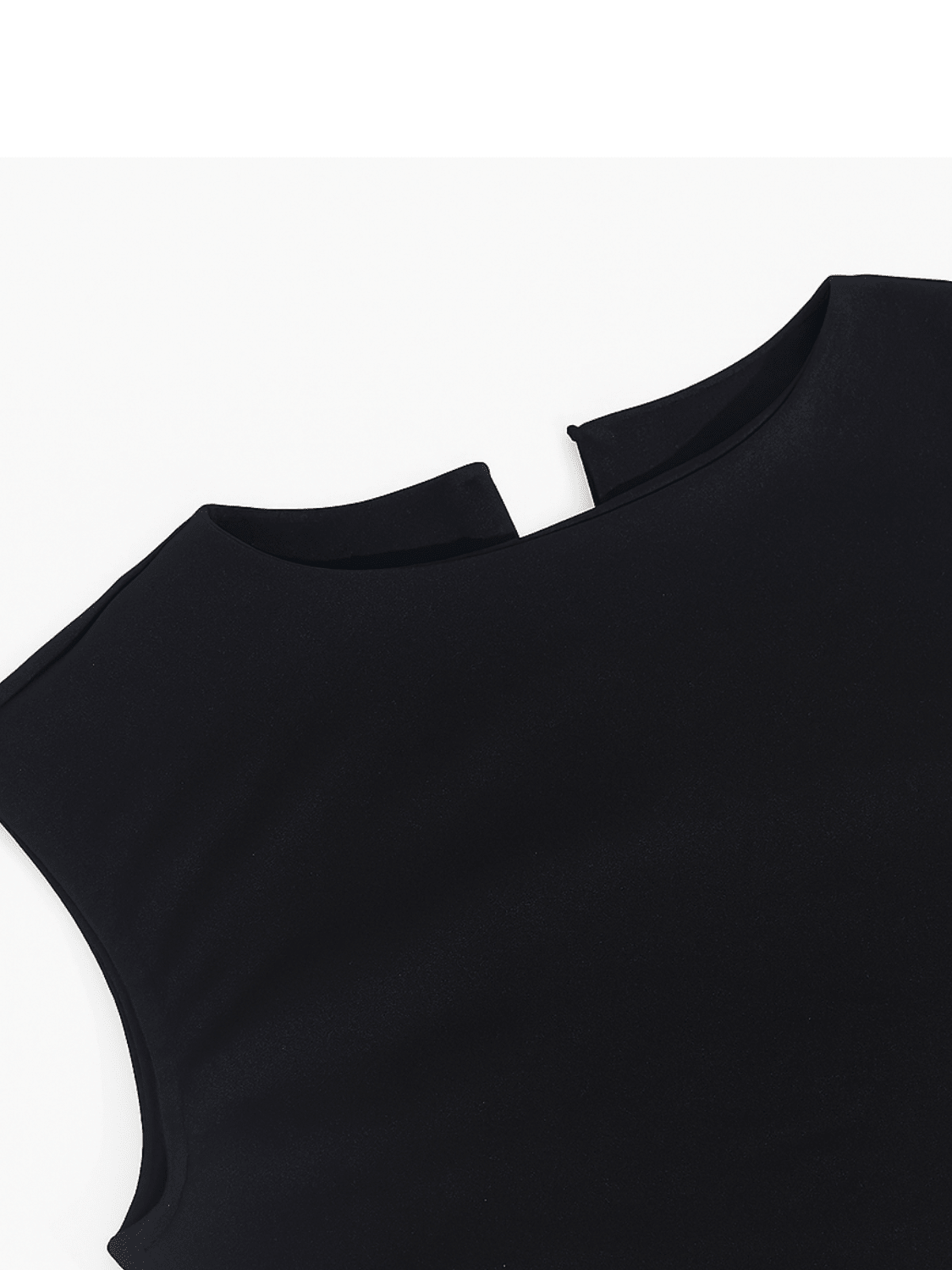 Vestido Longo Sem Mangas com Design Bicolor Diagonal Elegante - Alane - Modazzy