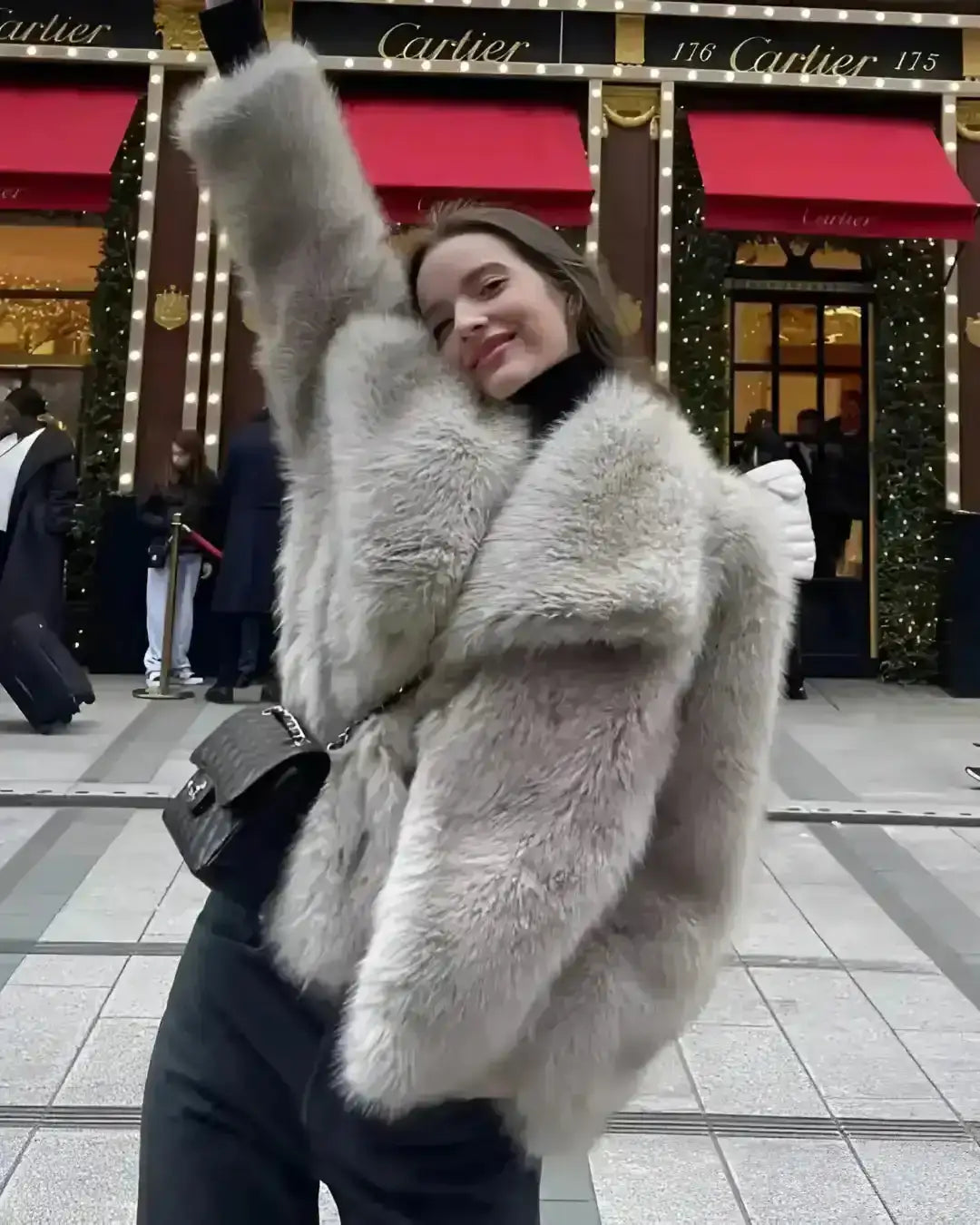 Casaco Sabrina com Textura Felpuda