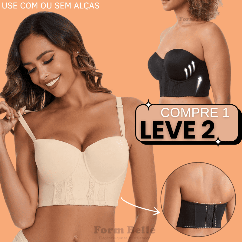 Sutiã Corset Modelador – Elegância e Sustentação [COMPRE 1 LEVE 2] + Alças Removíveis Grátis