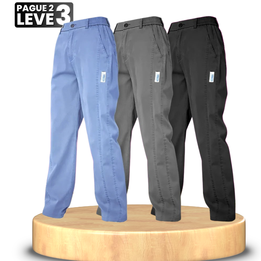 Kit 3 Calças Feminina Aurora - Malha de Seda Gelo e Poliéster