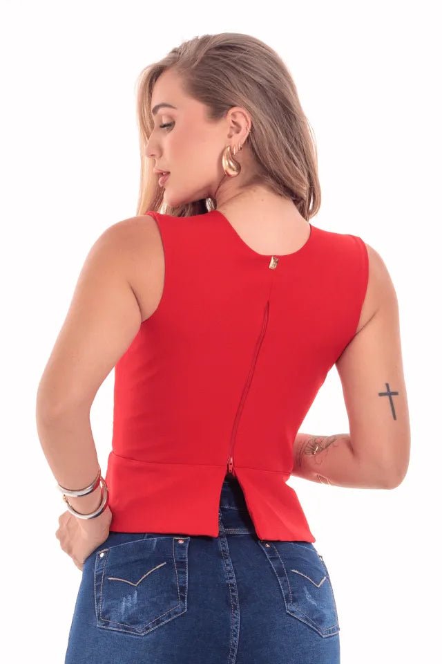 Blusa Peplum Pulsanti - Modazzy