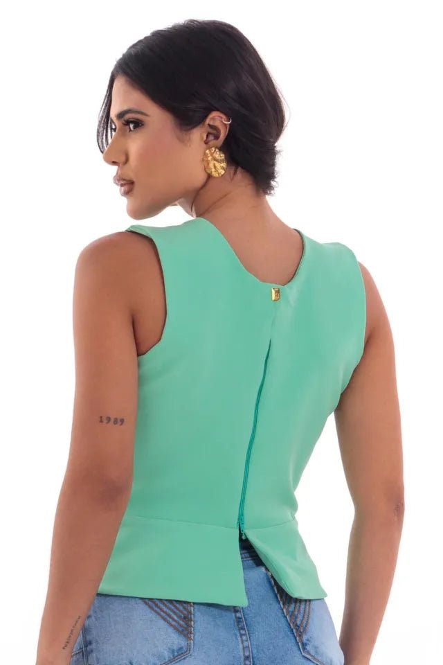 Blusa Peplum Pulsanti - Modazzy