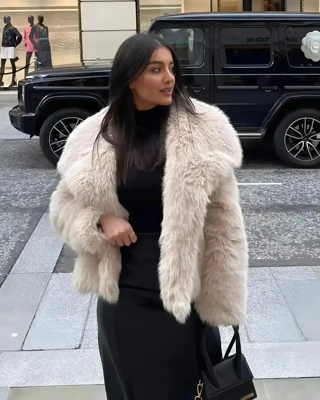 Casaco Sabrina com Textura Felpuda - Modazzy