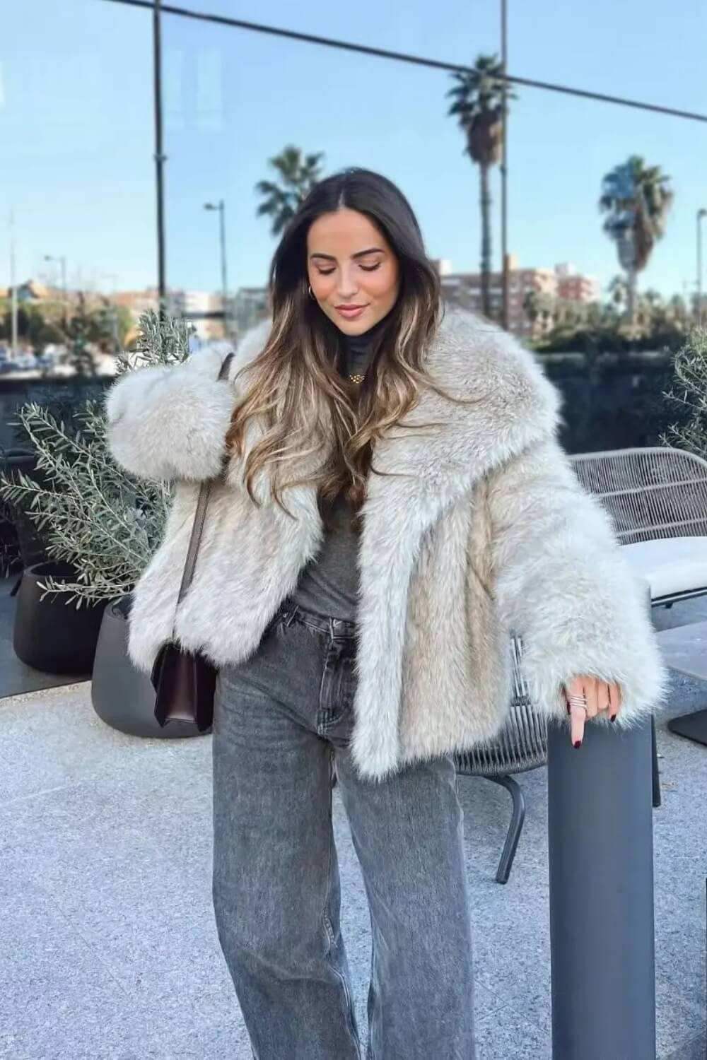 Casaco Sabrina com Textura Felpuda - Modazzy
