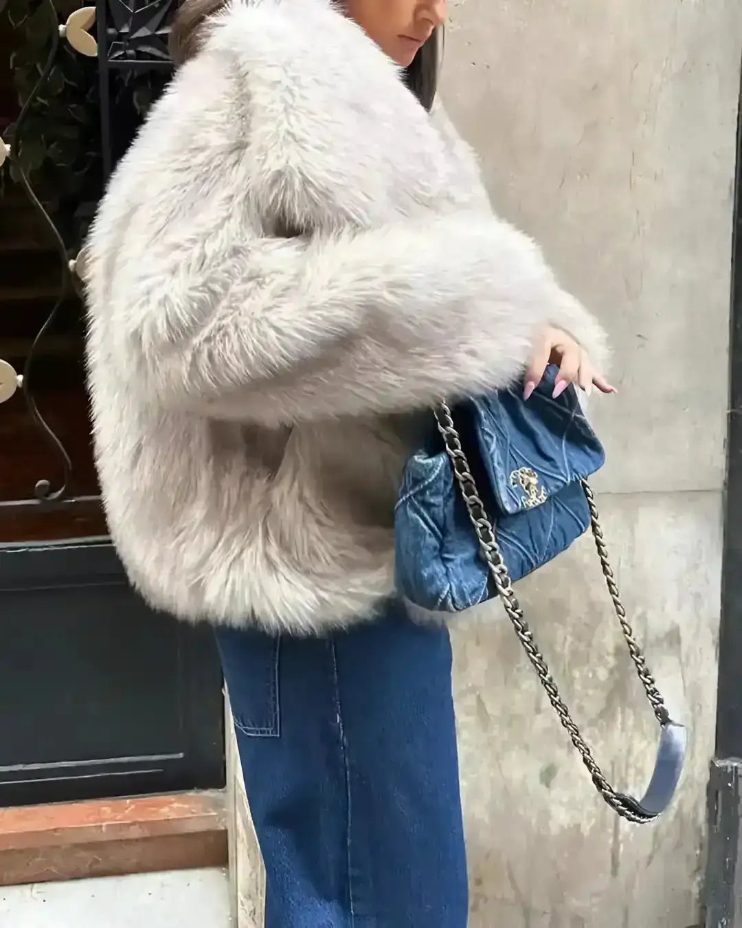 Casaco Sabrina com Textura Felpuda - Modazzy