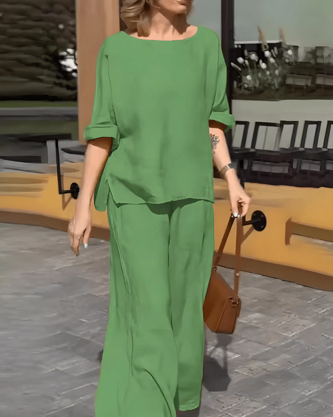 Conjunto Martina | 2 Peças - Linho Premium (Estilo Europeu) - Modazzy