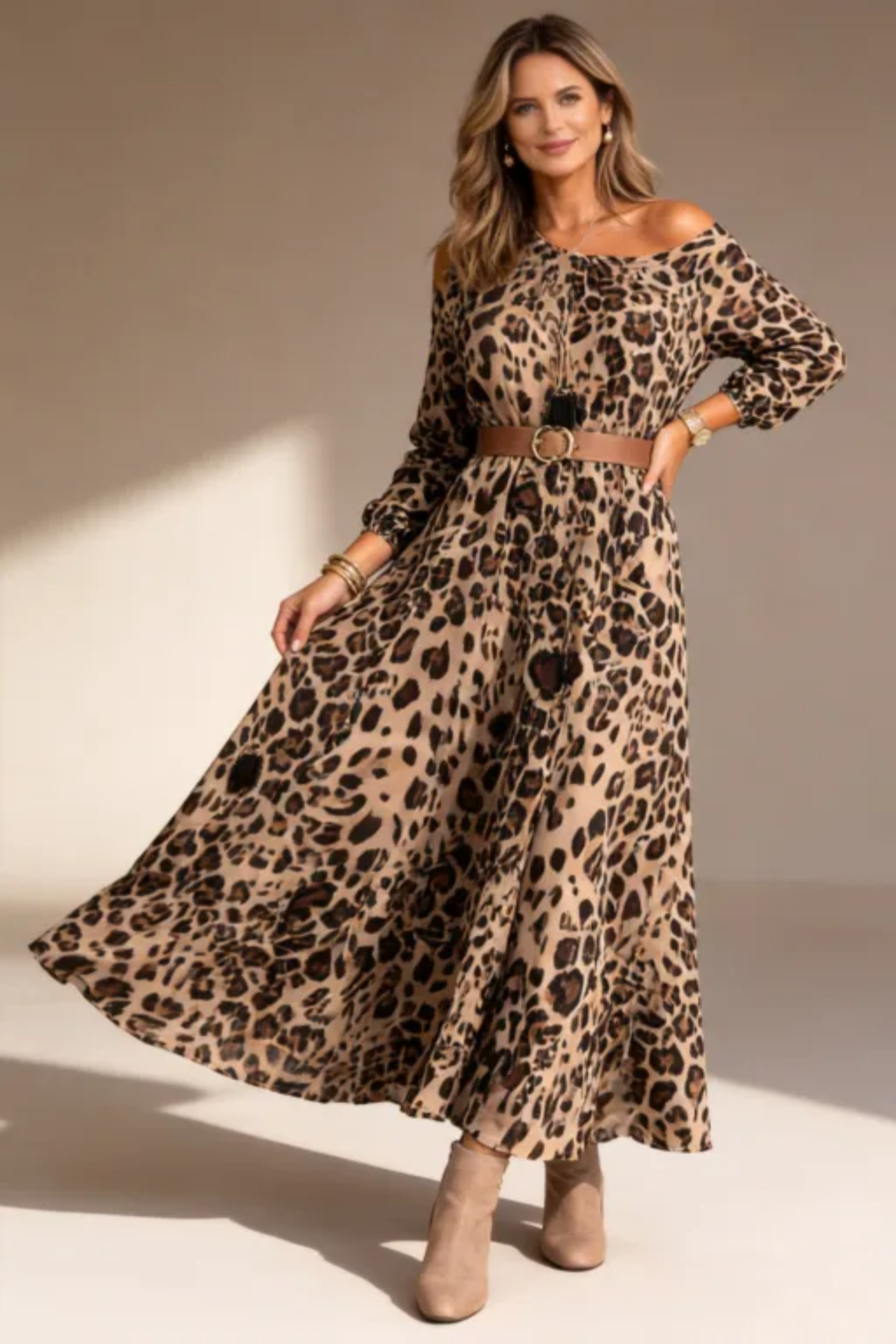 Vestido Feminino Estampa Leopardo