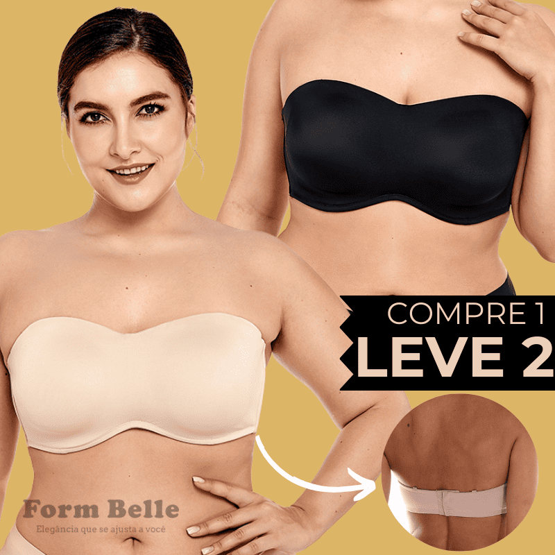 Kit 2 Sutiãs Tomara que Caia Sync Comfort - Sustentação Ideal e Conforto sem Alças + Brindes - Modazzy