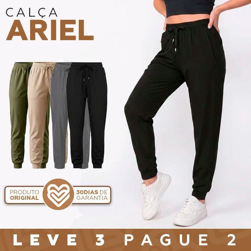 Kit 3 Calças Femininas Ariel em Malha Seda Gelo - Modazzy
