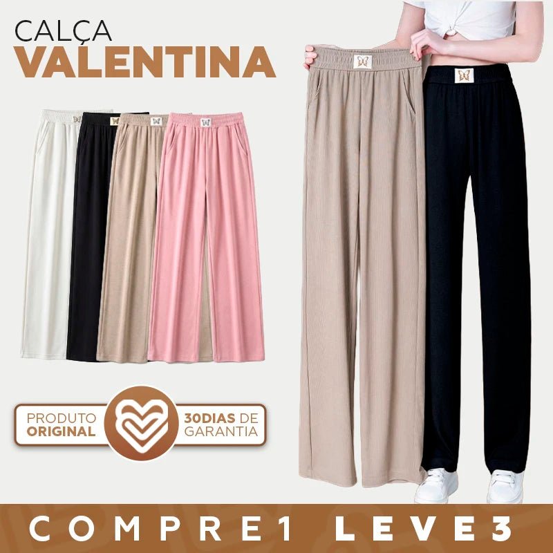 Kit 3 Calças Femininas Valentina em Malha Seda Gelo - Modazzy