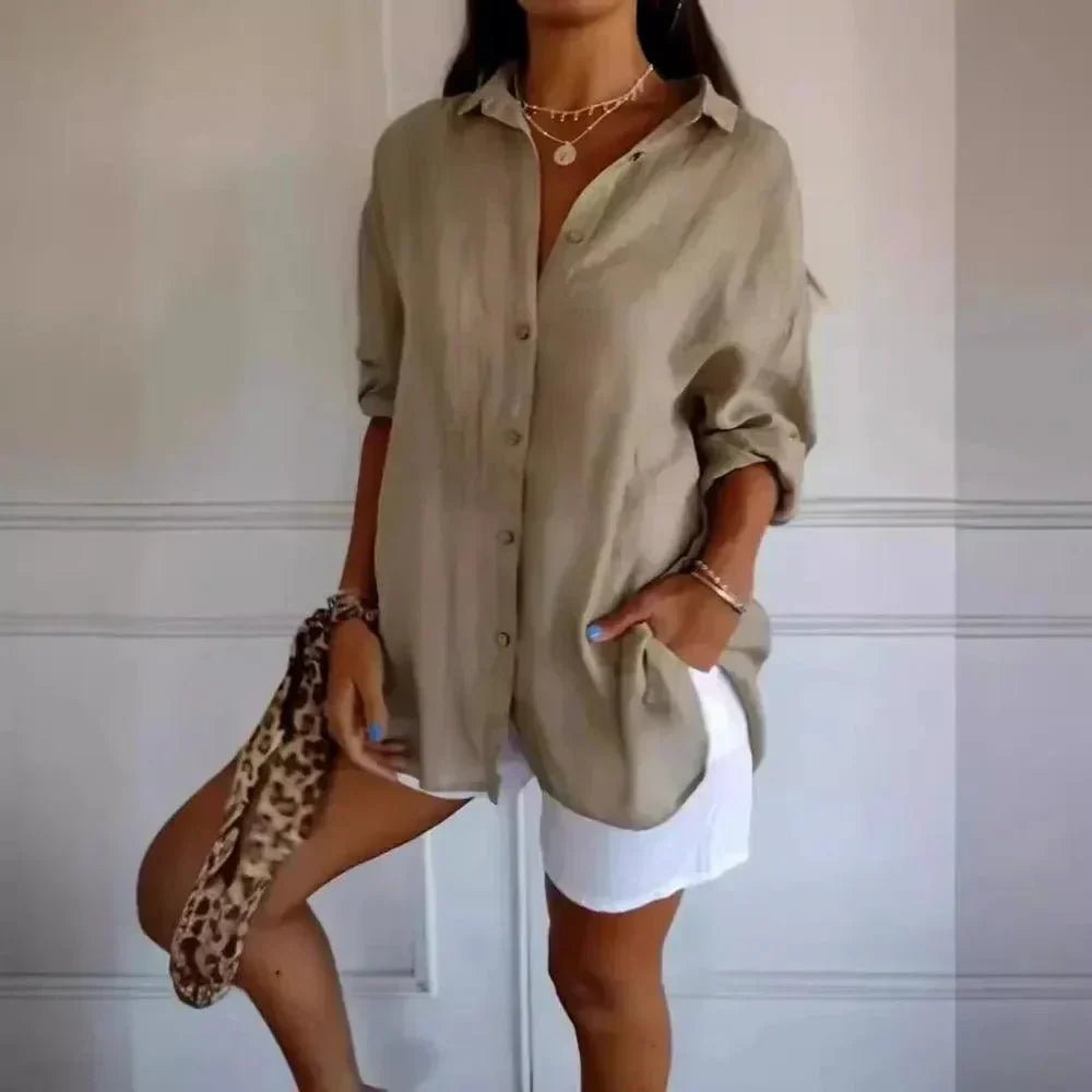 Kit 3 Camisas Ibiza em Linho de Algodão – Design Semi Plissado - Modazzy