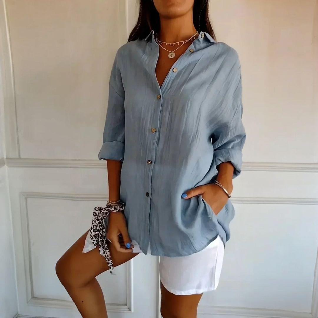 Kit 3 Camisas Ibiza em Linho de Algodão – Design Semi Plissado - Modazzy