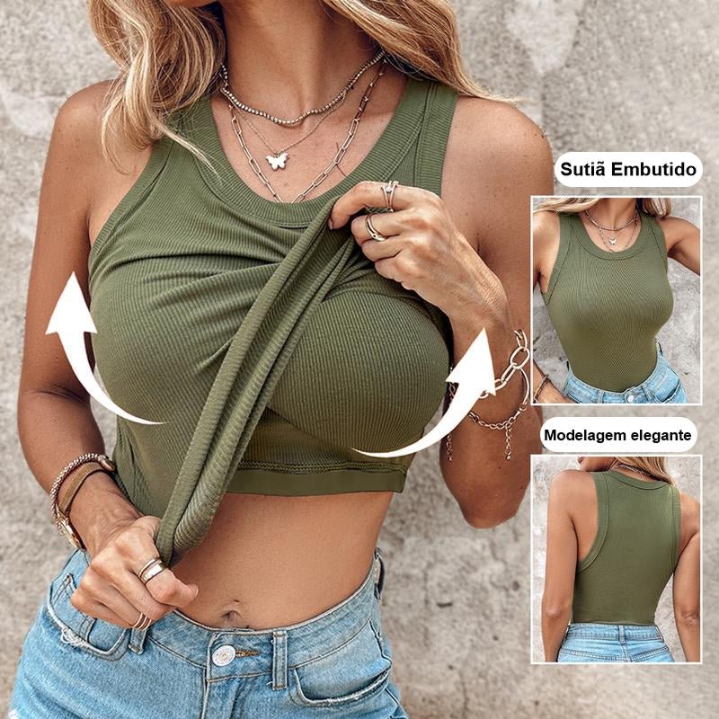 Regata com Sutiã Embutido - [Compre 1 Leve 3] + Brinde Exclusivo! - Modazzy