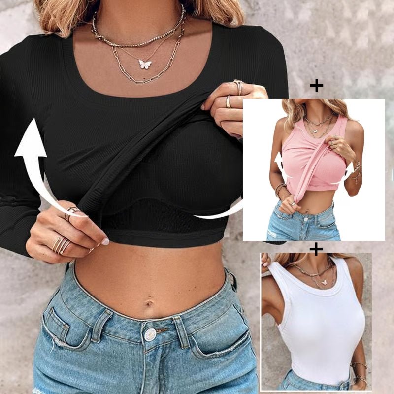 Regata com Sutiã Embutido - [Compre 1 Leve 3] + Brinde Exclusivo! - Modazzy
