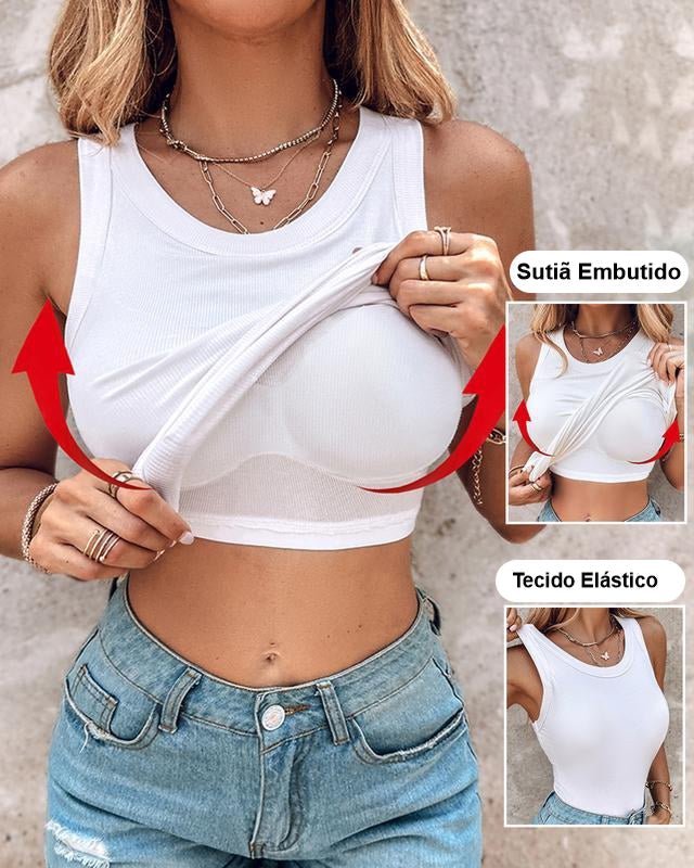 Regata com Sutiã Embutido - [Compre 1 Leve 3] + Brinde Exclusivo! - Modazzy