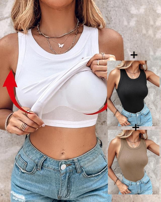Regata com Sutiã Embutido - [Compre 1 Leve 3] + Brinde Exclusivo! - Modazzy