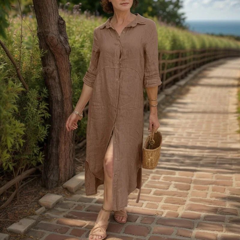 Vestido Camila (Feito em Linho de Algodão) - Modazzy