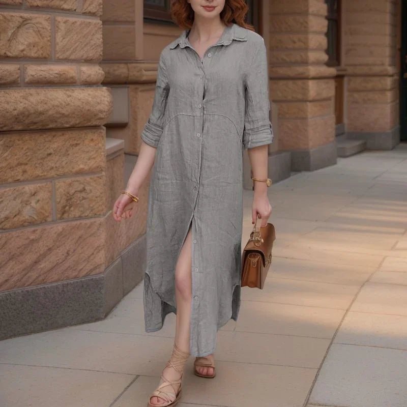 Vestido Camila (Feito em Linho de Algodão) - Modazzy