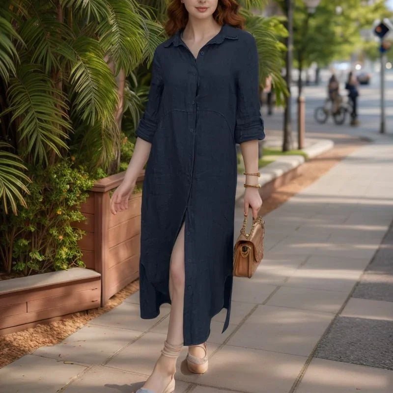 Vestido Camila (Feito em Linho de Algodão) - Modazzy