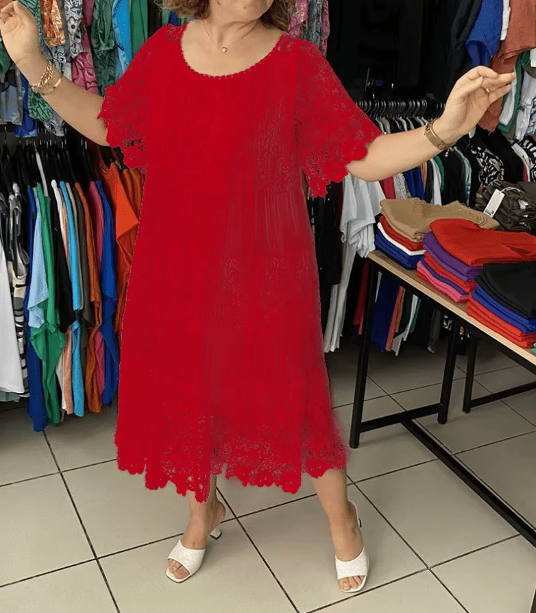 Vestido Karmella - De Renda Leve e Soltinho (Verão 2026) - Modazzy