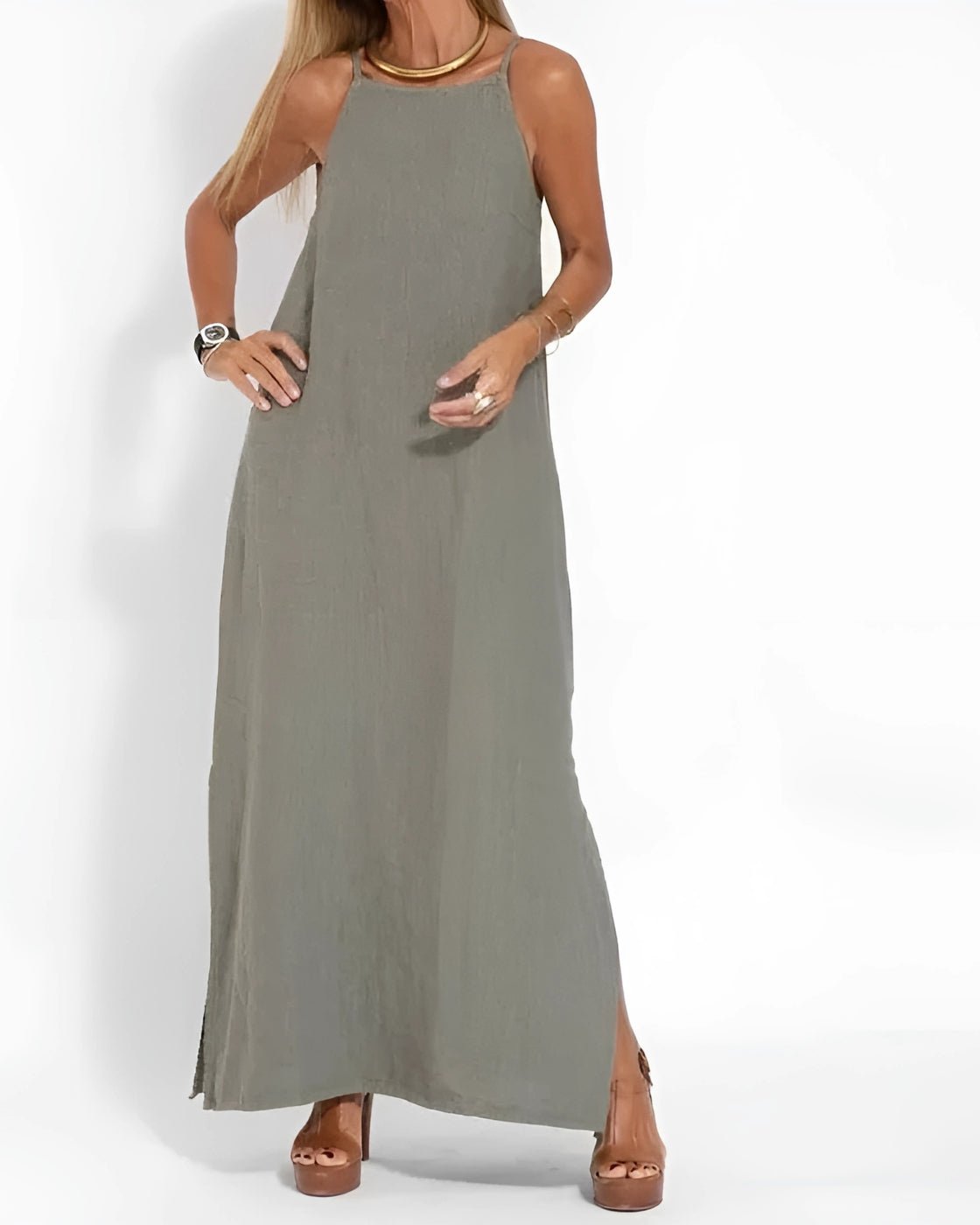 Vestido Stella - Linho Premium | Super Fresco (Estilo Americano e Europeu) - Modazzy