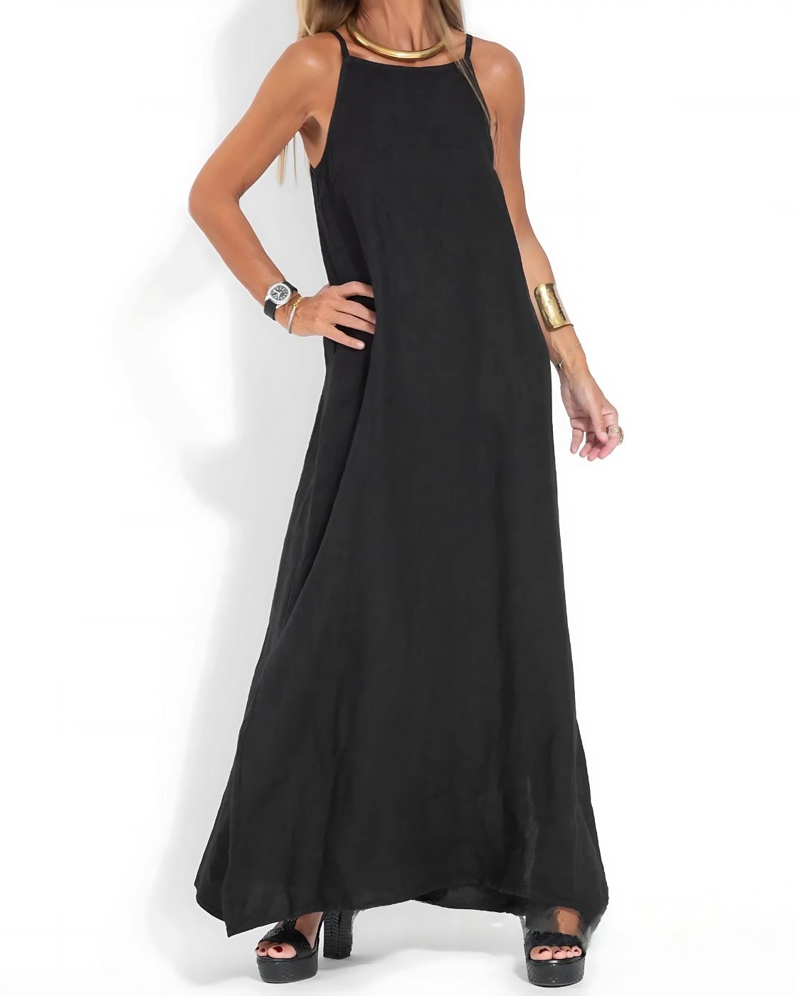 Vestido Stella - Linho Premium | Super Fresco (Estilo Americano e Europeu) - Modazzy